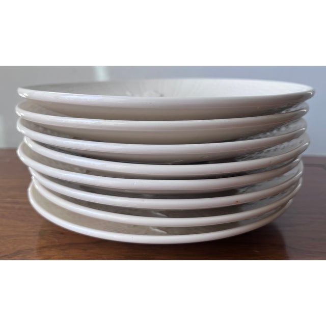 Rare Creamware Fruit Plates-Ed Langbien-Set 8 For Sale - Image 4 of 8