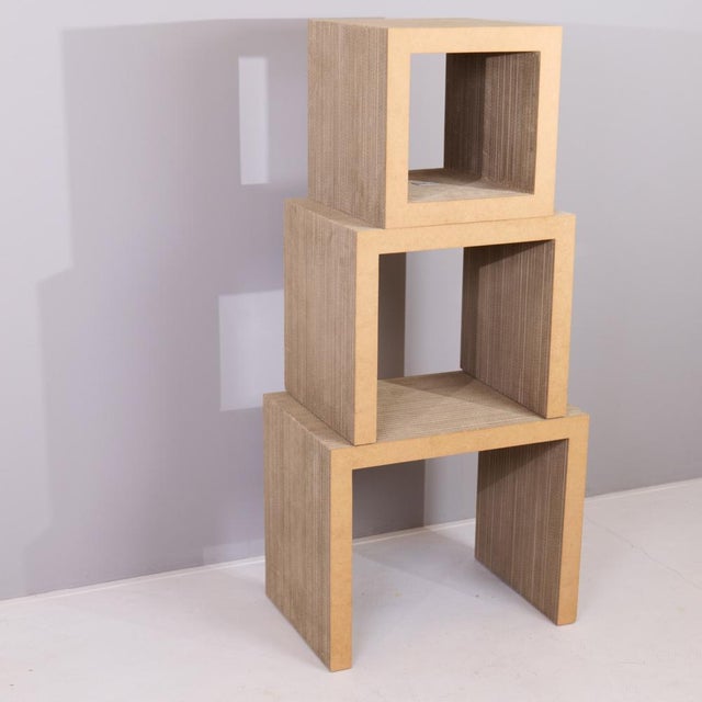 2000 - 2009 Easy Edges Series Set Tables by Frank Gehry for Vitra, 2001, Set of 3 For Sale - Image 5 of 10