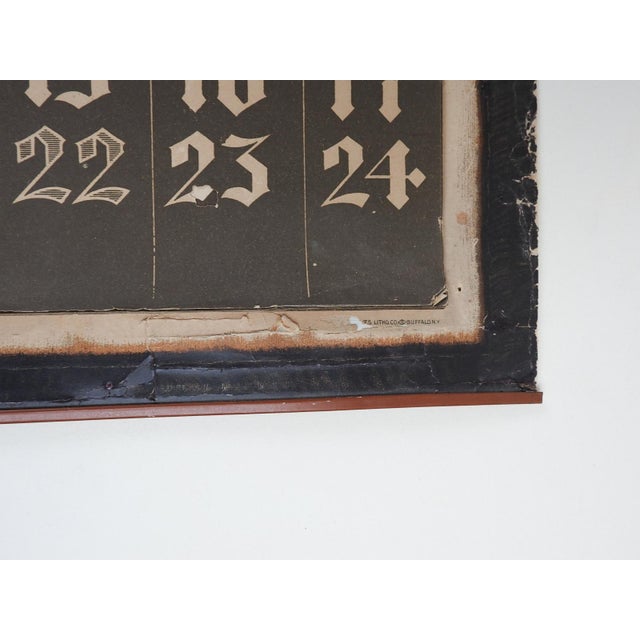 1906 Knight on Horse Niles Bement Pond Co Advertising Calendar Lithograph For Sale - Image 9 of 12