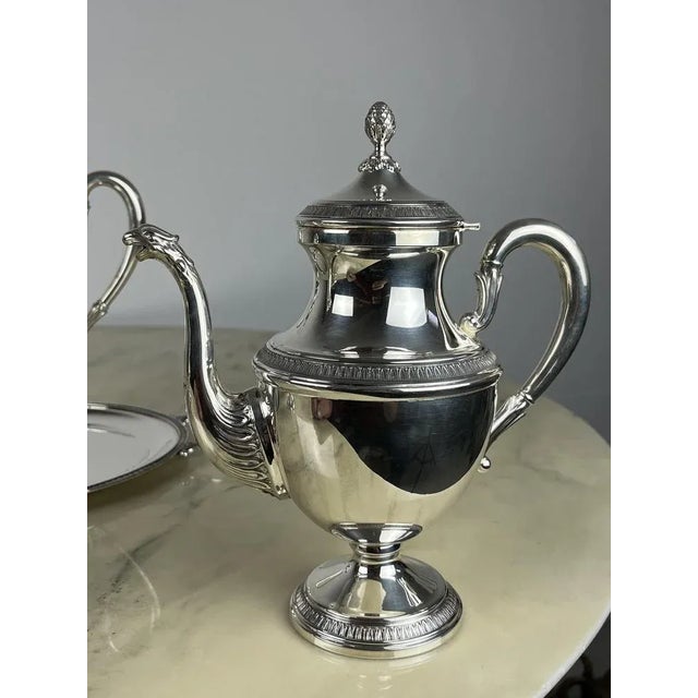 Empire Style Silver Tea or Coffee Service, Italy, 1980s, Set of 5 For Sale - Image 6 of 12