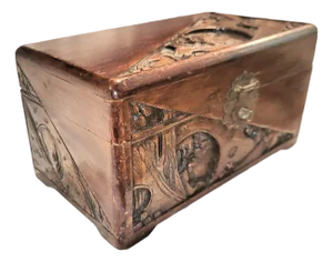 1960s Carved Jewelry Whatnot Box