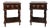 Spanish Carved Wood Nightstands, 1930, Set of 2 For Sale