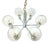 Mid-Century Modern chrome and glass chandelier. Atomic Sputnik style six arm light most likely by Lightolier but might be...