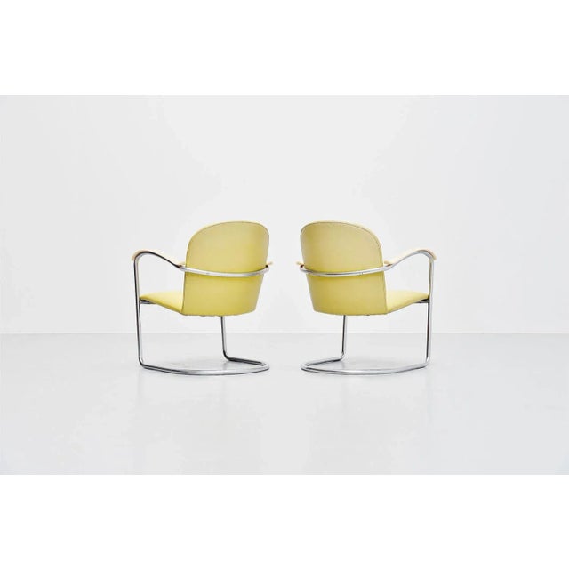 Lounge Chairs Model 414 Th by Wh Gispen for Delft, 1961, Set of 2 For Sale - Image 3 of 9