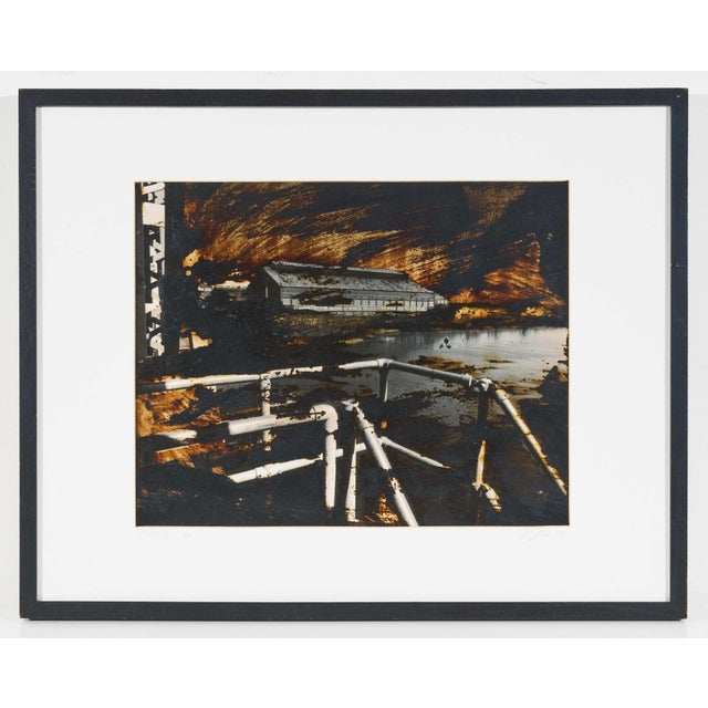 Black Shuli Sade, Israeli Contemporary Art Photograph, Architecture with Hand Painting Shul Sade, 1995 For Sale - Image 8 of 10