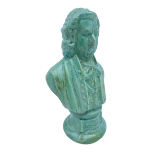 Late 20th Century Vintage Green Glazed Bust Statue