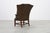 Mid-Century Modern Wing Back Chair in Green Leather, 1980s For Sale - Image 10 of 15