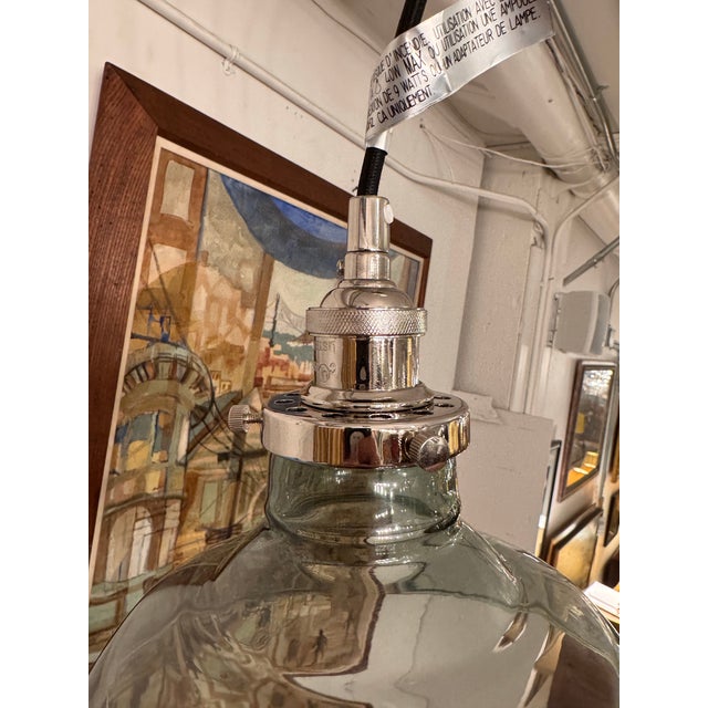2010s Restoration Hardware 20th C. Factory Filament Smoke Glass Short Funnel Pendant For Sale - Image 5 of 12