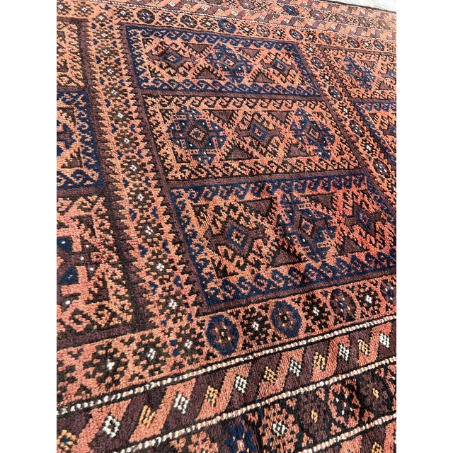 Antique Turkmen Yaqub Khani Hand-Knotted Wool Area Rug - 4'2" X 6'10" For Sale - Image 6 of 12