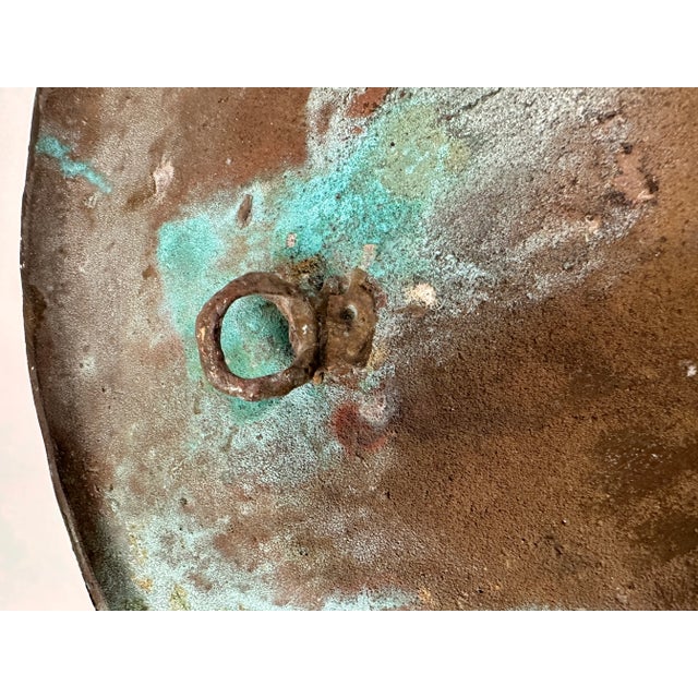 Metal Mid 20th Century Artisan Made Bronze Relief Disc by Pal Kepanyes For Sale - Image 7 of 7