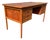 Danish Teak Executive Desk With Bookcase For Sale