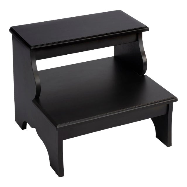 Melrose Brushed Sable Step Stool, Dark Brown For Sale