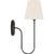 Traditional Chapman & Myers for Visual Comfort Signature Polaris 17" Single Sconce in Bronze with Linen Shade For Sale - Image 3 of 6