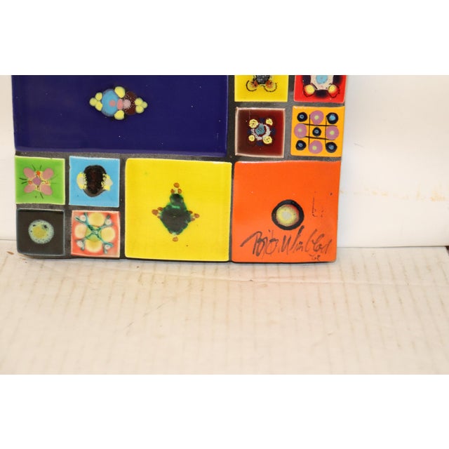 Bjorn Wiinblad 1950s Signed Bjorn Wiinblad Handpainted Plaque For Sale - Image 4 of 5