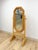 Vintage Coastal Hexagon Wicker Floor Mirror, Rattan Standing Full Length Mirror For Sale - Image 4 of 9