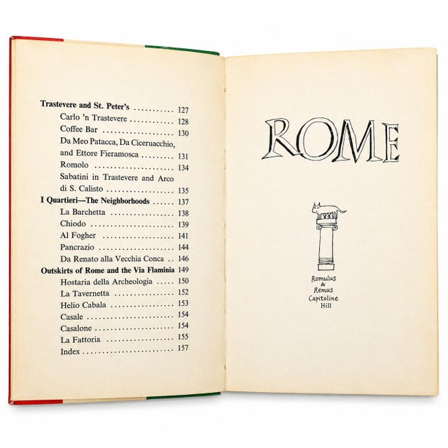 Rome at Table Naomi Barry Gourmet Magazine Italy Restaurant Guide Book 1971 For Sale In Washington DC - Image 6 of 11
