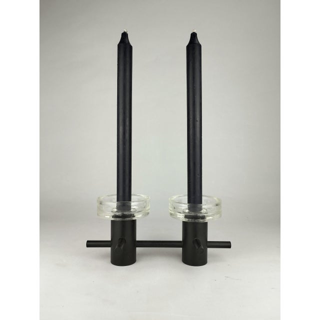Black Scandinavian Minimalist Candleholder, 1960s For Sale - Image 8 of 11