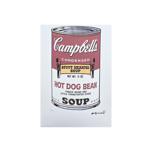 Andy Warhol "Campbell's Soup - Hot Dog Bean" offset lithograph in colors on Arches paper, Georges Israel Editeur, sheet...