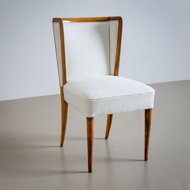 Wood Pair of Side Chairs, Italy 1950s For Sale - Image 7 of 15