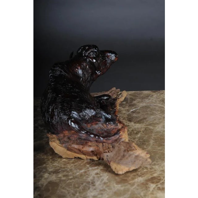 Hand Carved Bison Sculpture For Sale - Image 3 of 13