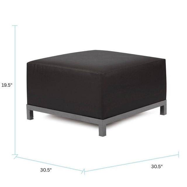 Textile Axis Ottoman Atlantis Black Titanium Frame For Sale - Image 7 of 7