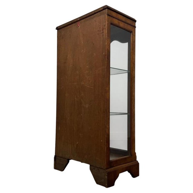 Wood 20th Century Burr Walnut Collector's Display Cabinet For Sale - Image 7 of 11