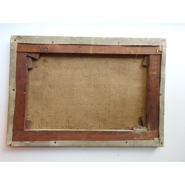 Textile Early 20th Century Pastoral Landscape Painting With Sheep For Sale - Image 7 of 8