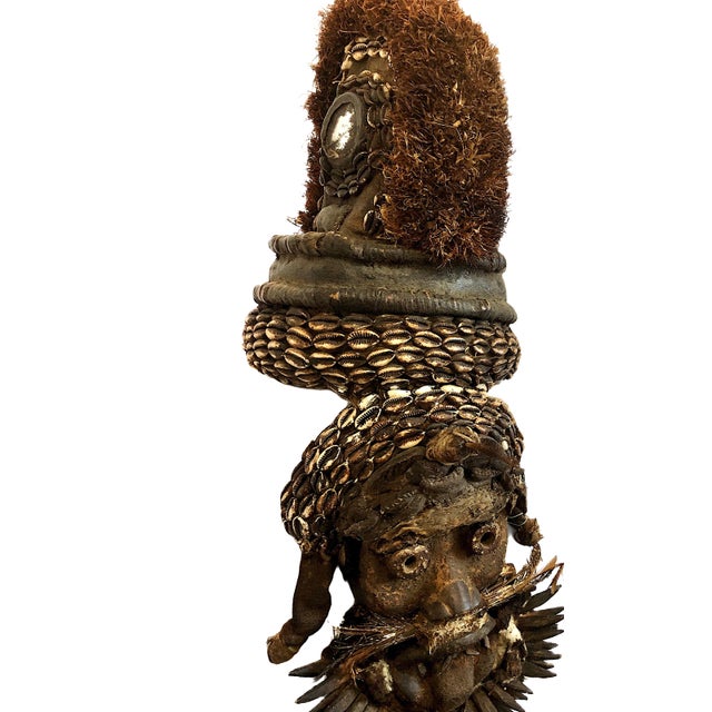 African Mid 20th-Century African Helmet Mask For Sale - Image 3 of 11
