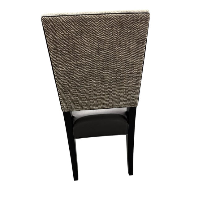 Early 21st Century Arhaus Torino Lucia Leather & Fabric Side Chair - a Showroom Sample For Sale - Image 5 of 9