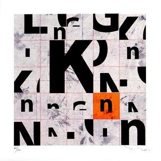 Tehos - K01-V02 Orange - Limited Edition Fine Art Print For Sale