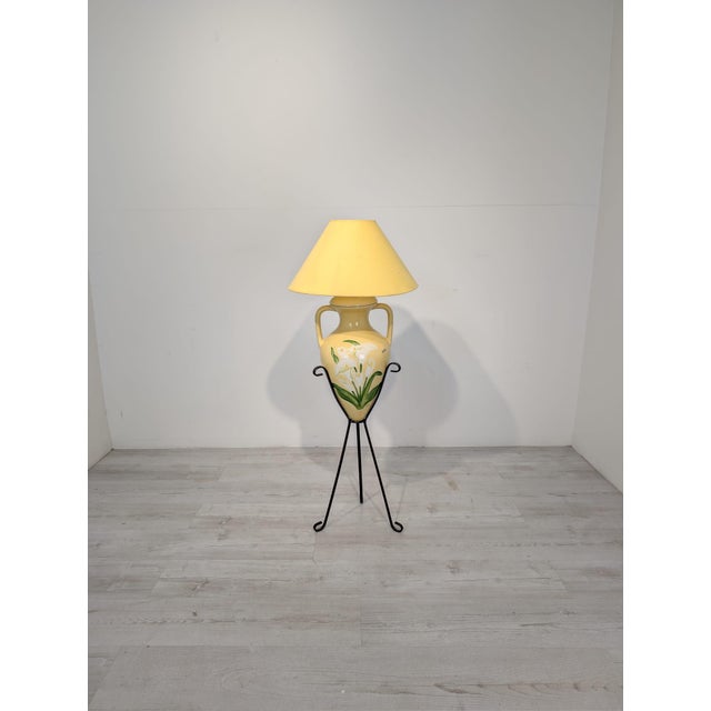 Vintage Ceramic Orange Floor Lamp, 1980s For Sale - Image 9 of 18