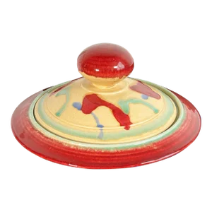 Vintage 1980's Postmodern Ceramic Casserole / Serving Bowl