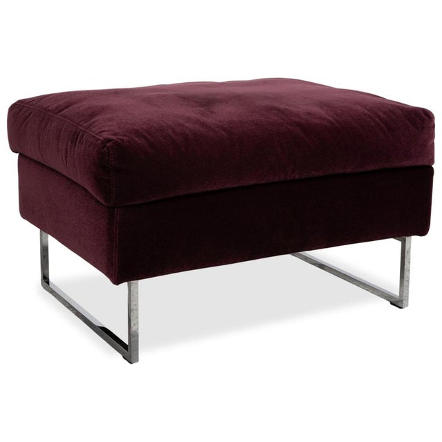 Embrace Set in Velour Velvet Chrome in Violet Aubergine Purple with Manual Function, Set of 3 For Sale - Image 6 of 18