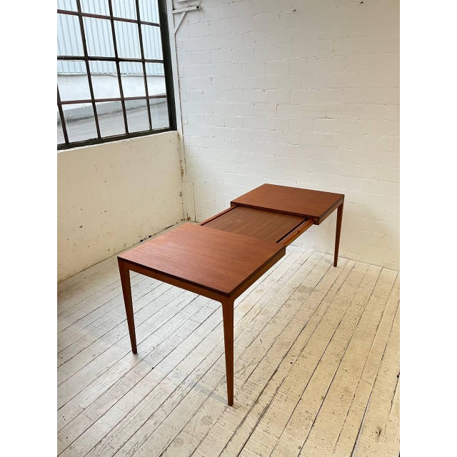Retractable Dining Table in Teak by Hartmut Lohmeyer for Wilkhahn For Sale - Image 5 of 12
