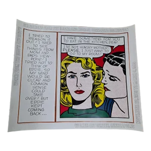 Roy Liehtenstein Walker Art Center Eddie Diptych Offset Lithograph