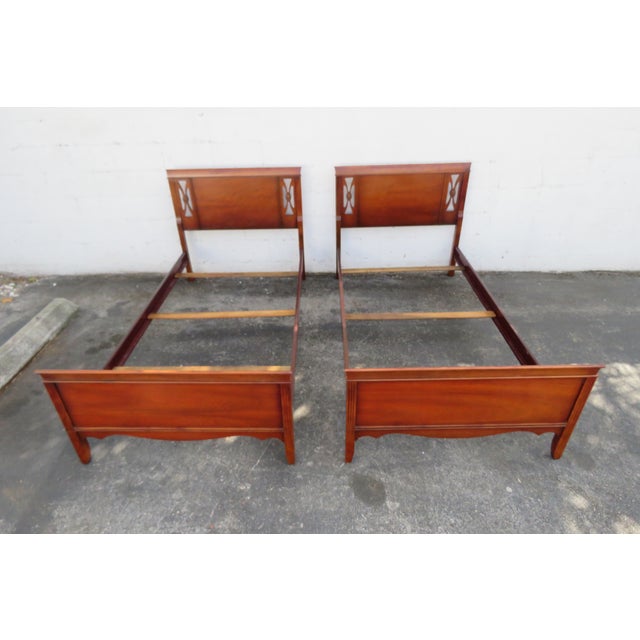 Dixie Mahogany Twin Size a Pair 5813 For Sale - Image 11 of 12