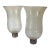 Antique French Blown Glass Hurricane Shades for Wall Sconces or Chandelier Candles With Etched Foliate Design - A Pair For Sale