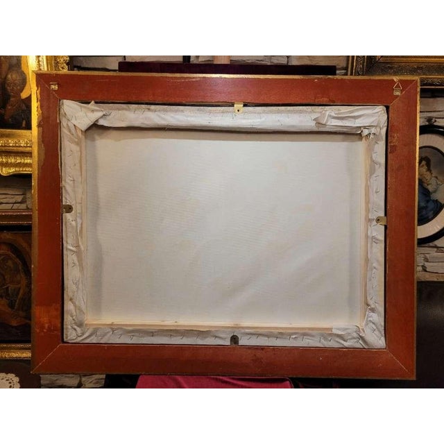 Signed Orientalist Oil Painting – Arabian Horsemen in the Desert Landscape, Mid-20th Century. For Sale - Image 9 of 10