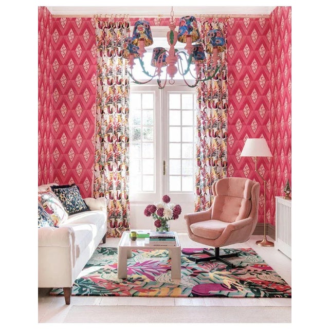Transitional Mind the Gap Girandola Azalea Wallpaper For Sale - Image 3 of 4