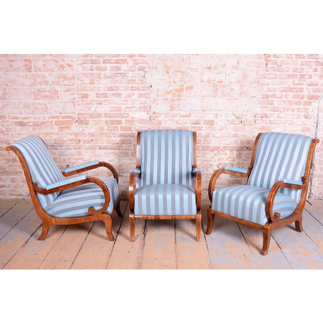 Biedermeier Armchairs in Oak, Spruce and Walnut, Austria, 1830s, Set of 2 For Sale - Image 14 of 15