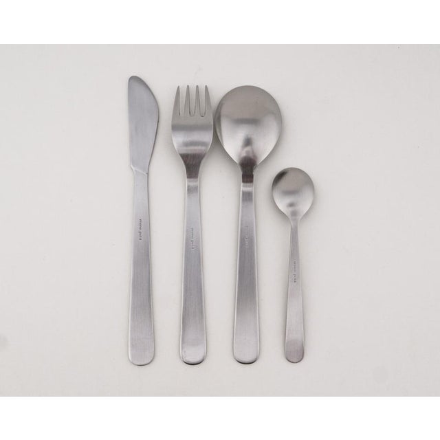 A four piece vintage childrens cutlery set from the iconic Mono Petit series designed by Peter Raacke in 1959 for the...