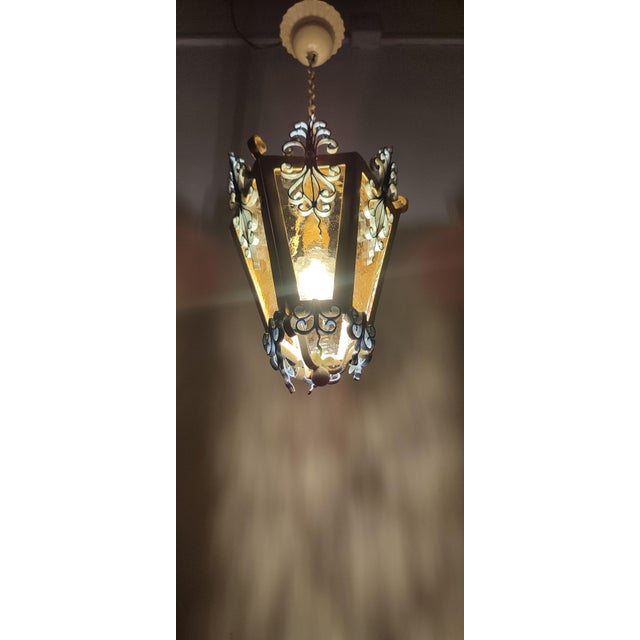 1980s Ceiling Lantern Pendant, Spain, 1980s For Sale - Image 5 of 11