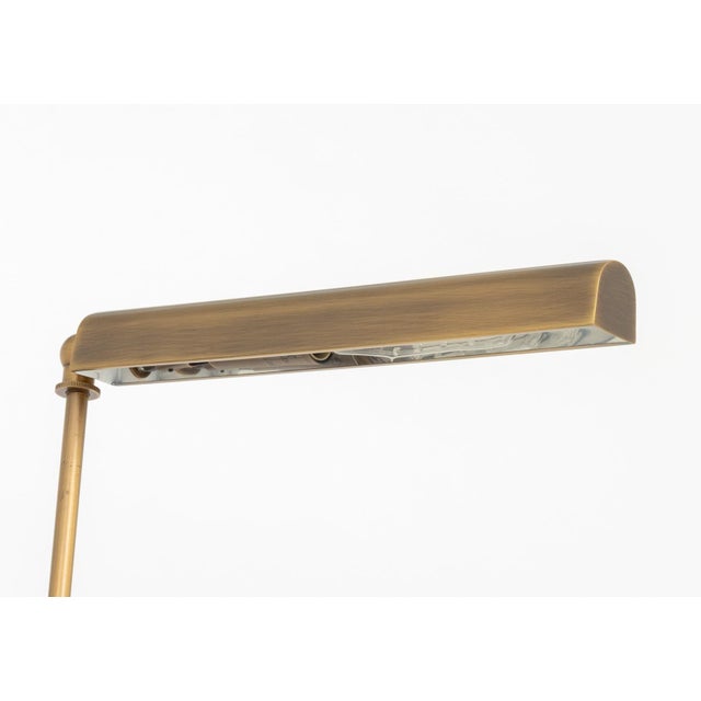 Early 21st Century Contemporary Brushed Brass Adjustable Floor Lamp For Sale - Image 5 of 6