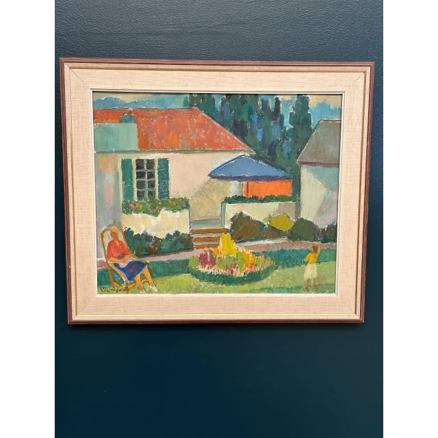 Carl Magnus Lindqvist, Summer Cottage, 1960s, Oil on Canvas, Framed For Sale - Image 7 of 18