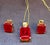 Modern 24 Carat Cushion Cut Treated Ruby Earring & Pendant Set 14 Kt Yellow Gold Chain For Sale - Image 3 of 8