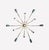 1950s Vintage Midcentury Modern Brass and Gray Flushmount Sputnik Light in the Style of Stilnovo For Sale - Image 5 of 6