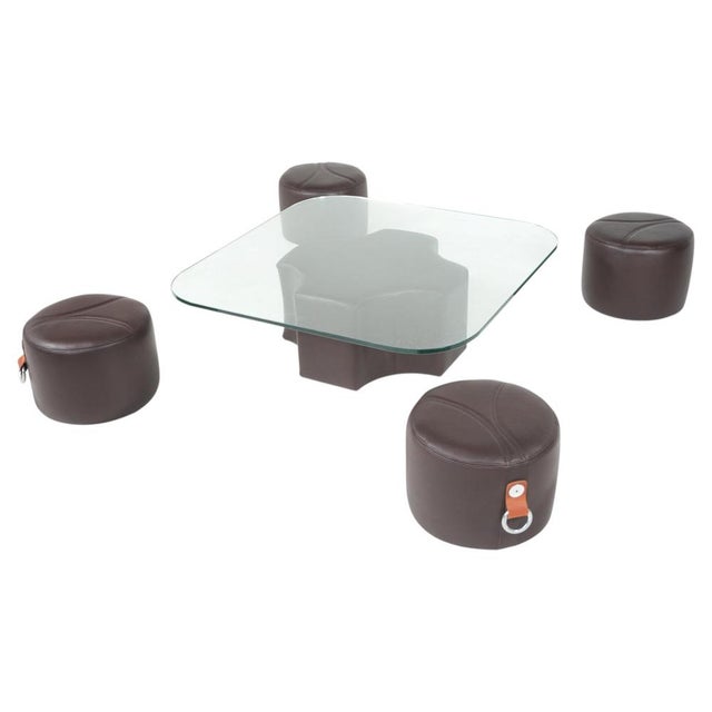 Coffee Table and Stools from Guido Faleschini, 1970s, Set of 5 For Sale - Image 11 of 11
