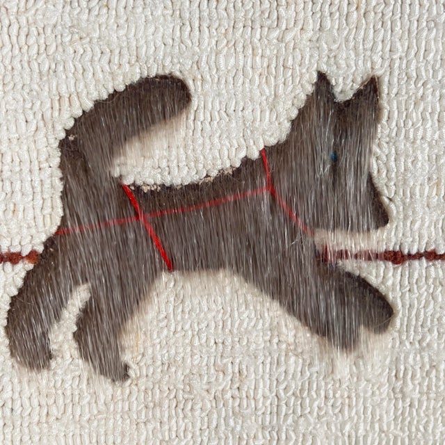 1930s Grenfell Rug of Dog Sled Team, Mounted and Framed For Sale - Image 4 of 8