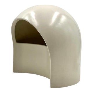 1970 Organic White Ceramic Table Lamp, Italy For Sale