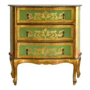1950s Hollywood Regency Gilt Decorated Commode or Dresser